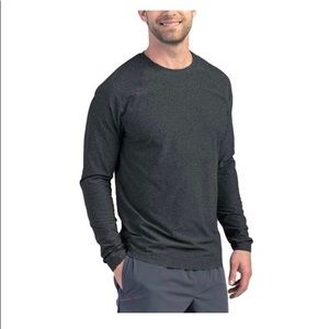 RHONE Reign long sleeve shirt in heather black.